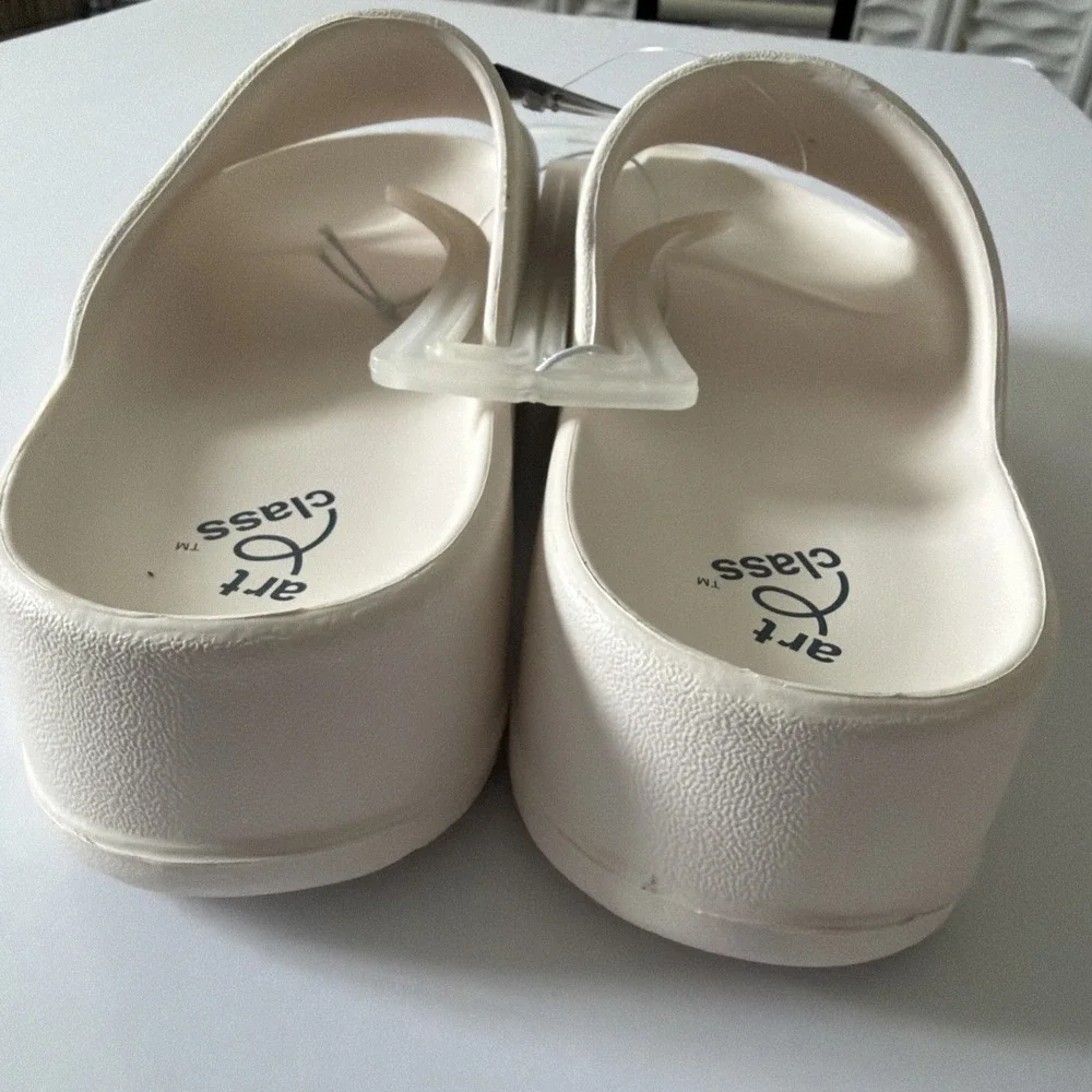 Art Class Kids Edie Platform Slide Sandals Off White Foam 3 Easy Wear 721